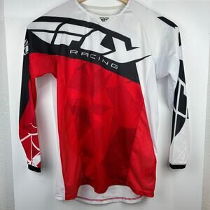 Fly Racing Mens Kinetic Crux Moto Core Racing Motocross Jersey M Red White Black